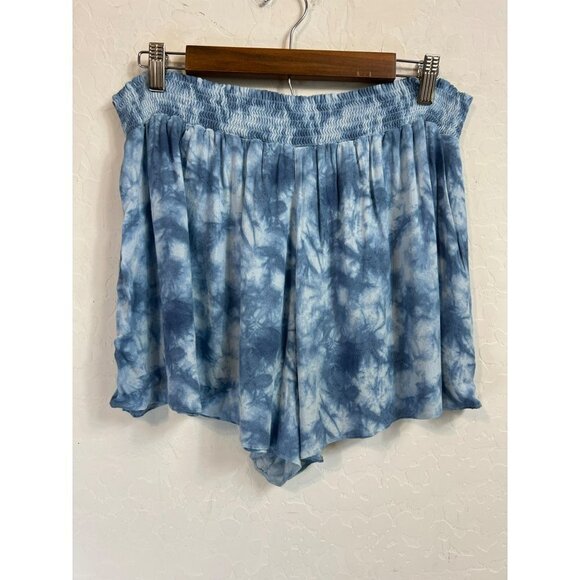 Victoria's Secret Pink Blue Tie Die Viscose Shorts XL - Picture 2 of 7